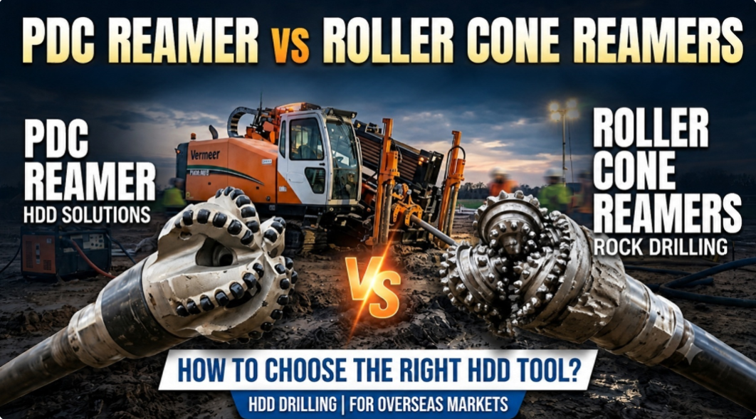 PDC Reamers vs. Roller Cone Reamers: How to Choose the Right Reaming Tool for HDD Trenchless Construction?